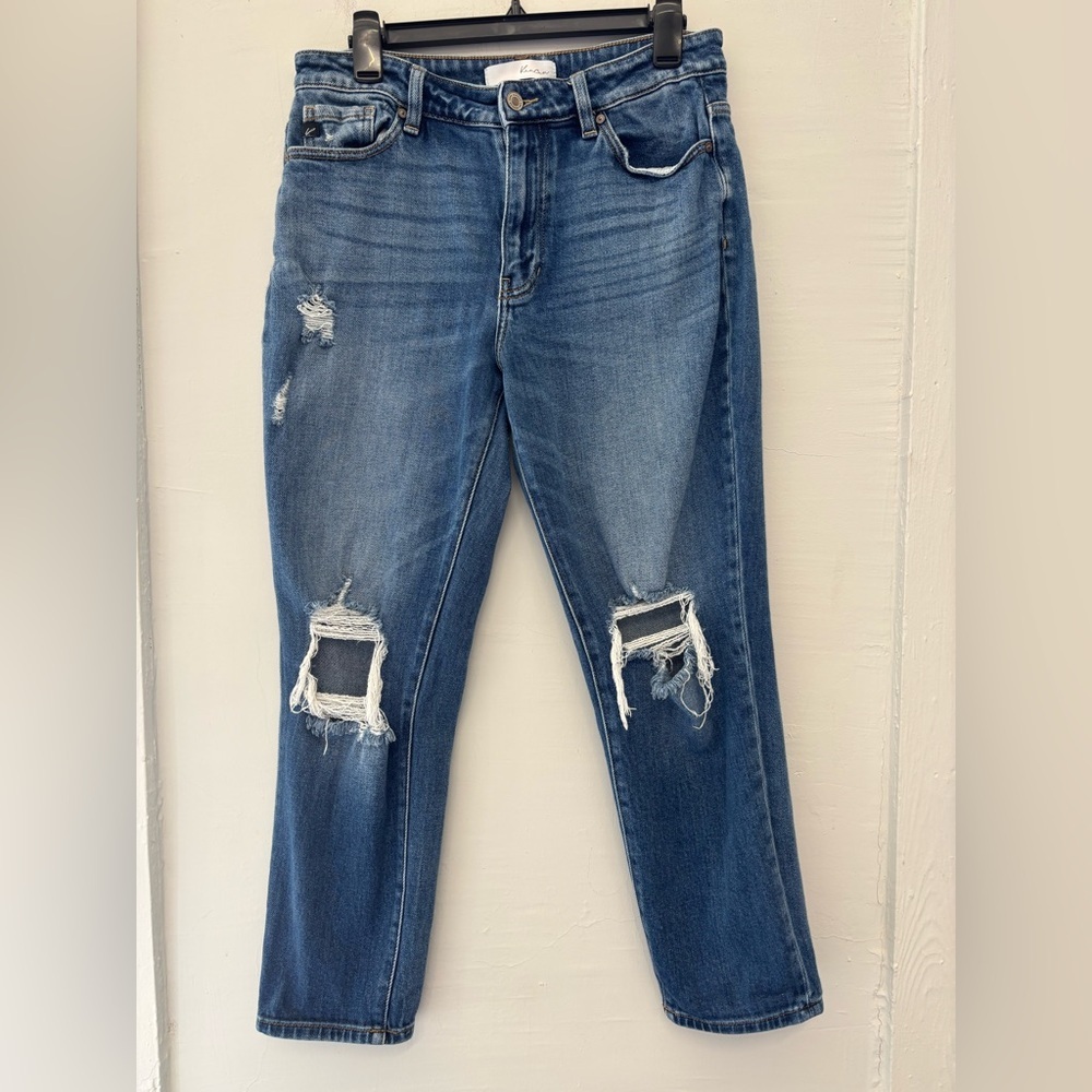 KanCan Ripped Blue‎ Boyfriend Jeans Size 9/28